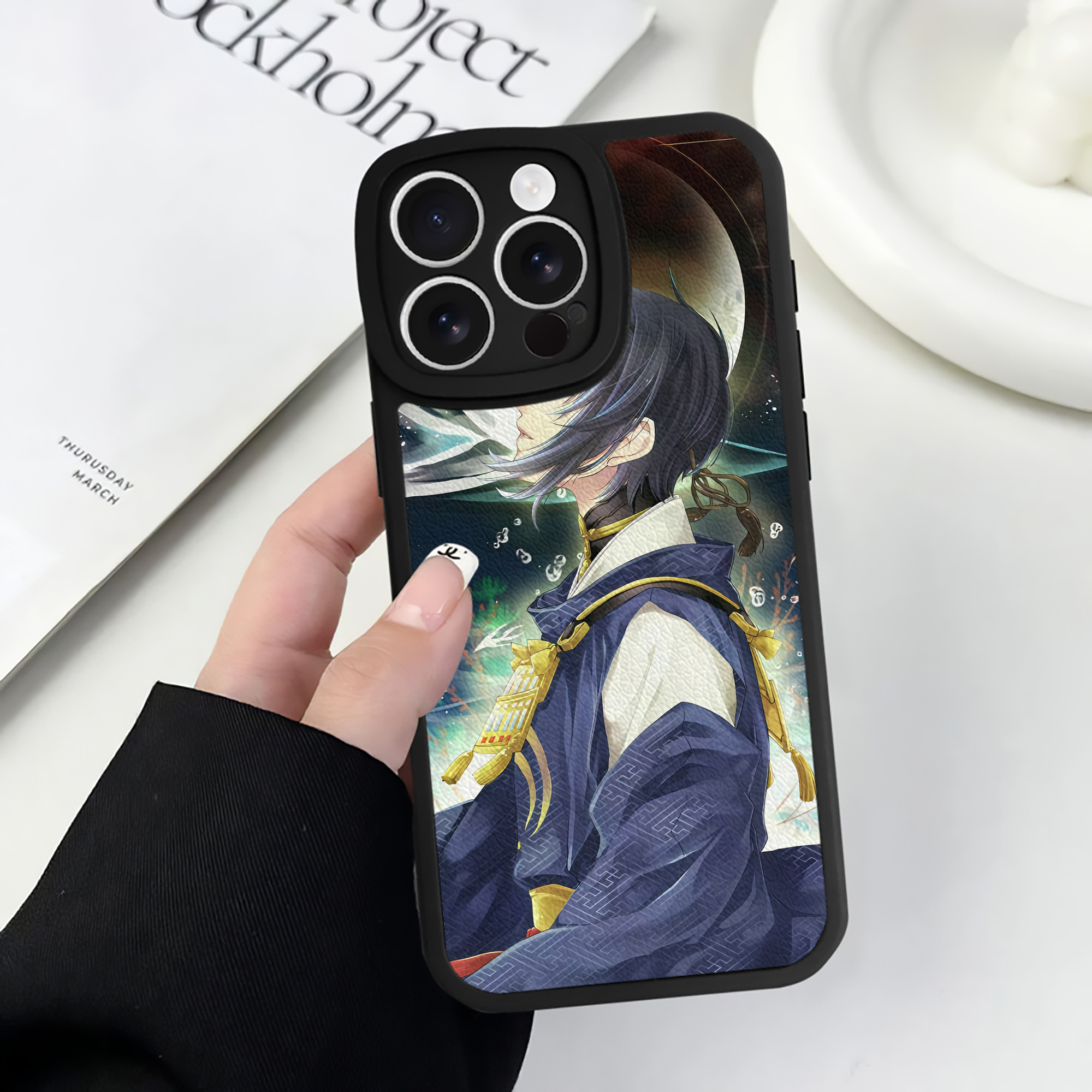 （画像用） 刀剣乱舞 Touken Ranbu 【iPhone 16シリーズ対応】シリコンスマホケース（レザー調） 材質：シリコン